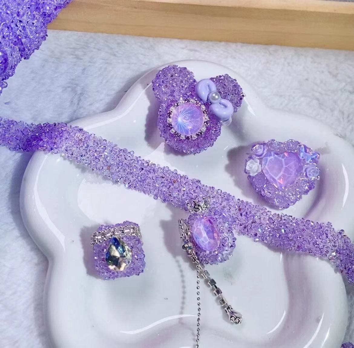 Heavy sugar stick bead with glue back