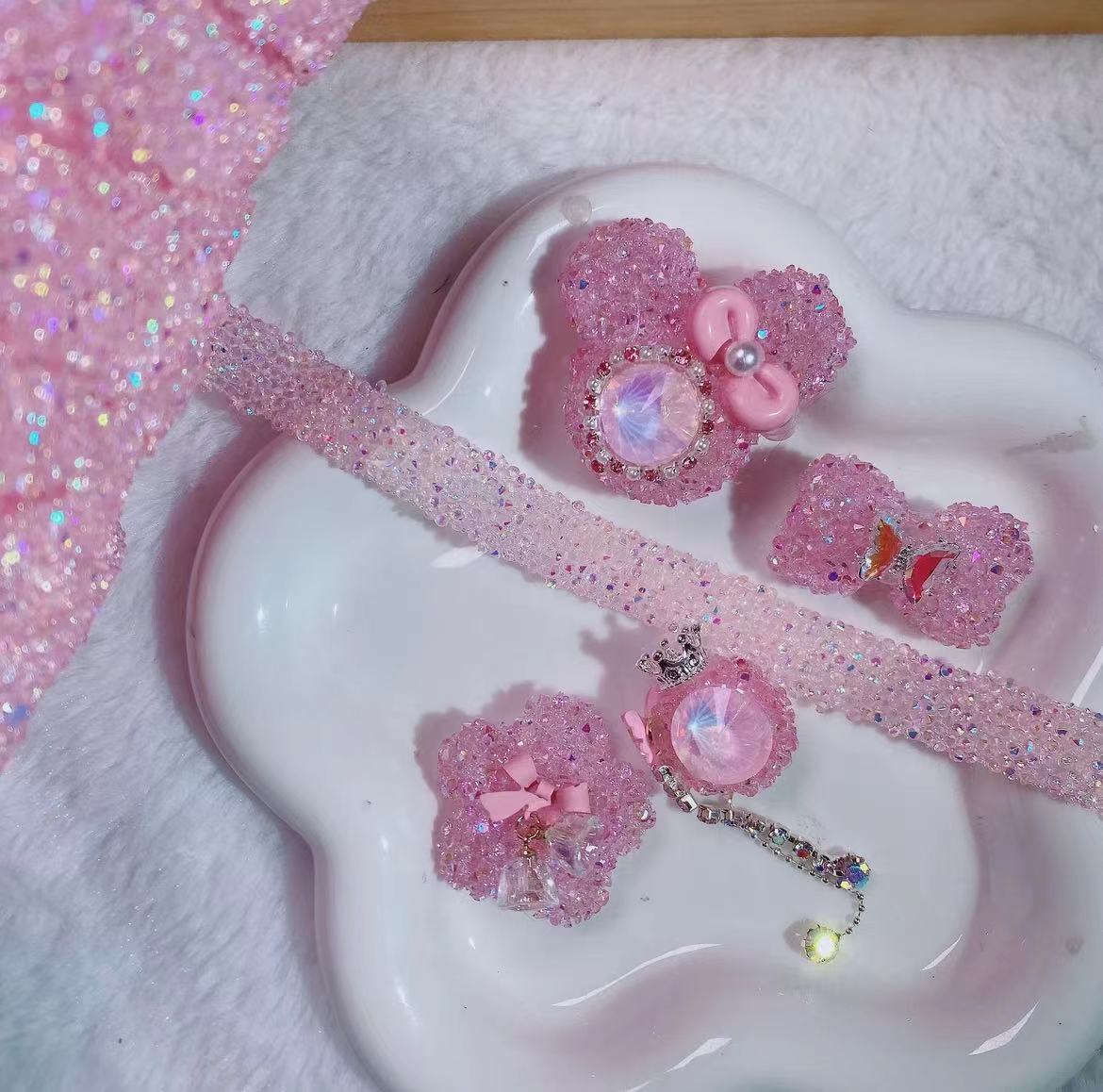 Heavy sugar stick bead with glue back